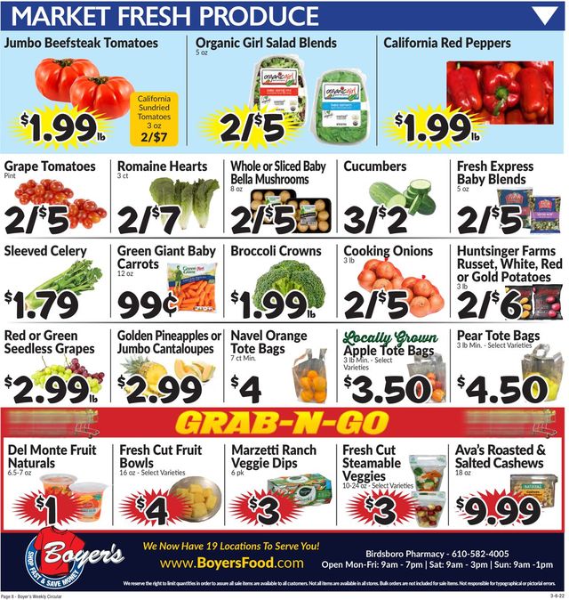 Boyer's Food Markets Ad from 03/06/2022