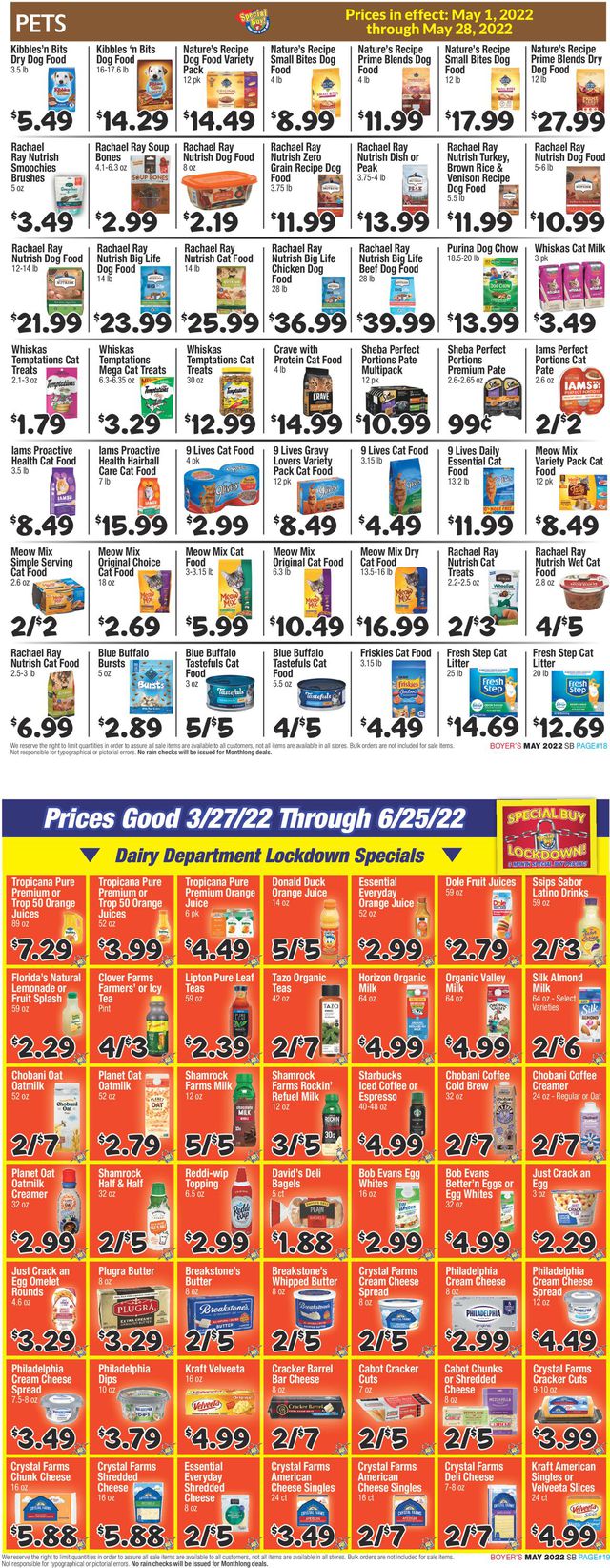 Boyer's Food Markets Ad from 05/01/2022