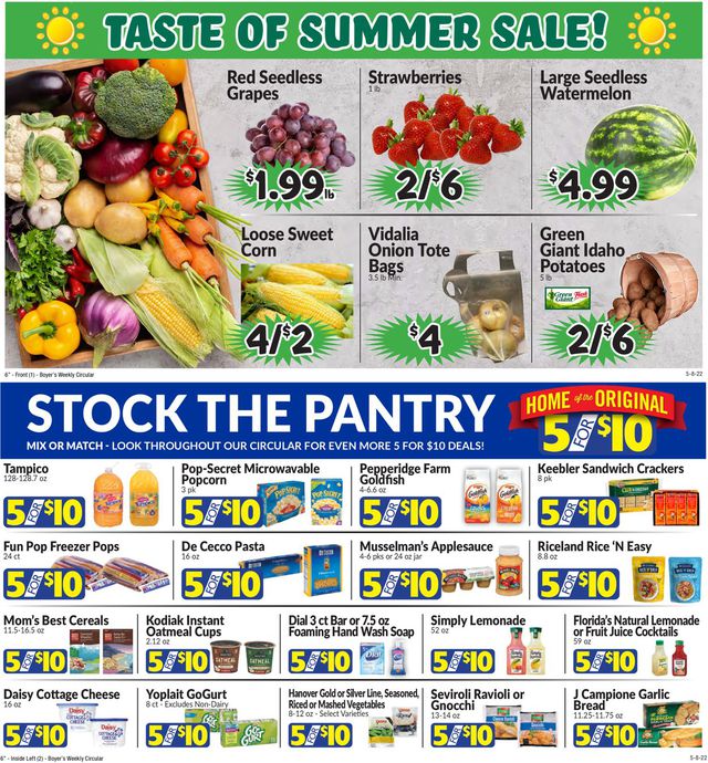 Boyer's Food Markets Ad from 05/08/2022