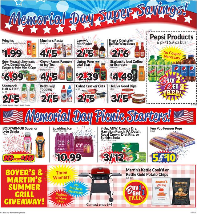 Boyer's Food Markets Ad from 05/22/2022