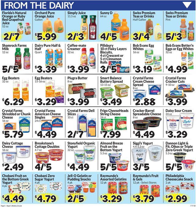 Boyer's Food Markets Ad from 07/17/2022