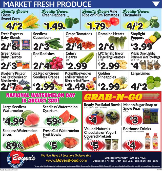 Boyer's Food Markets Ad from 08/04/2022
