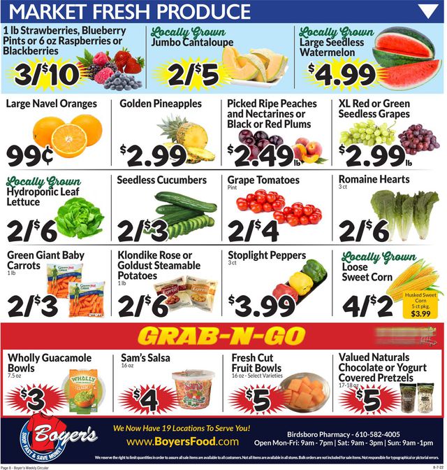 Boyer's Food Markets Ad from 08/07/2022