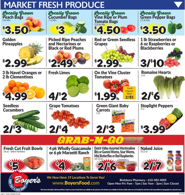 Boyer's Food Markets Ad from 08/14/2022