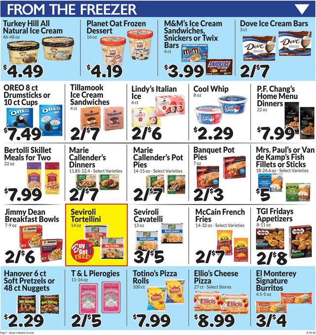 Boyer's Food Markets Ad from 09/18/2022