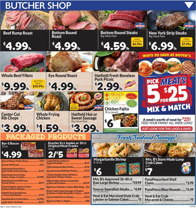 Boyer's Food Markets Ad from 09/29/2022