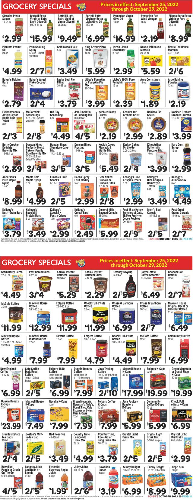 Boyer's Food Markets Ad from 09/25/2022