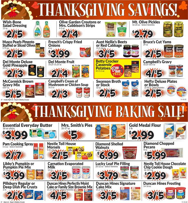 Boyer's Food Markets Ad from 11/13/2022