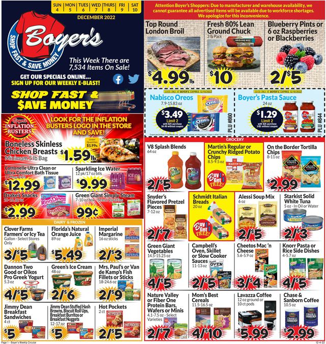 Boyer's Food Markets Ad from 12/04/2022