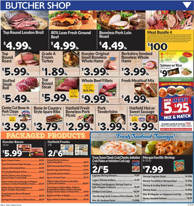 Boyer's Food Markets Ad from 12/18/2022