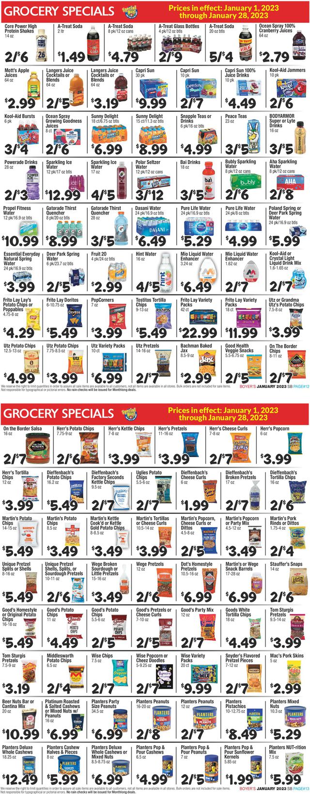 Boyer's Food Markets Ad from 01/01/2023