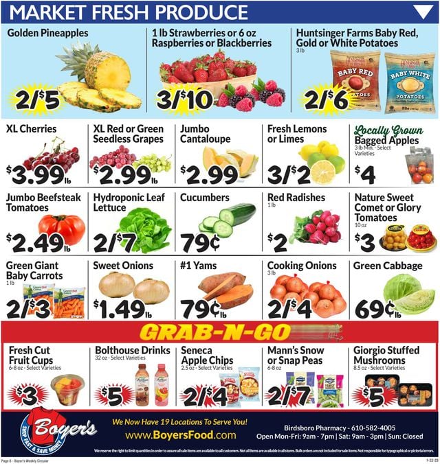Boyer's Food Markets Ad from 01/22/2023