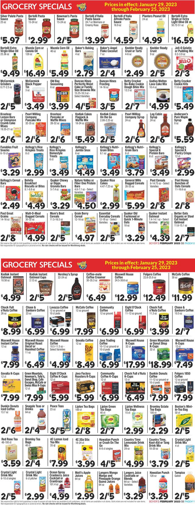 Boyer's Food Markets Ad from 01/29/2023