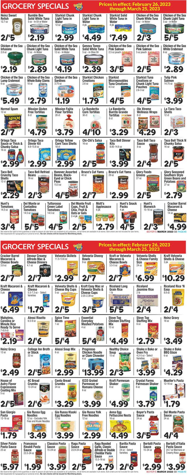 Boyer's Food Markets Ad from 02/26/2023