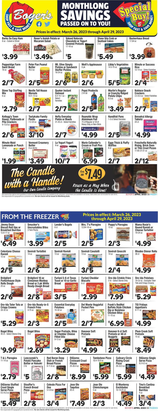 Boyer's Food Markets Ad from 03/26/2023