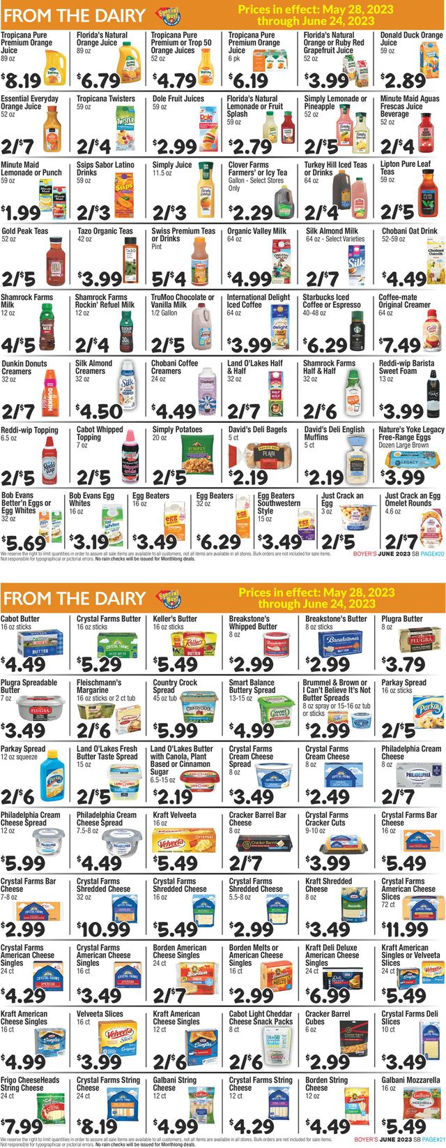 Boyer's Food Markets Ad from 05/28/2023