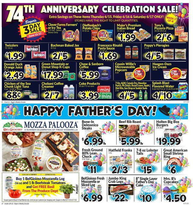 Boyer's Food Markets Ad from 06/11/2023