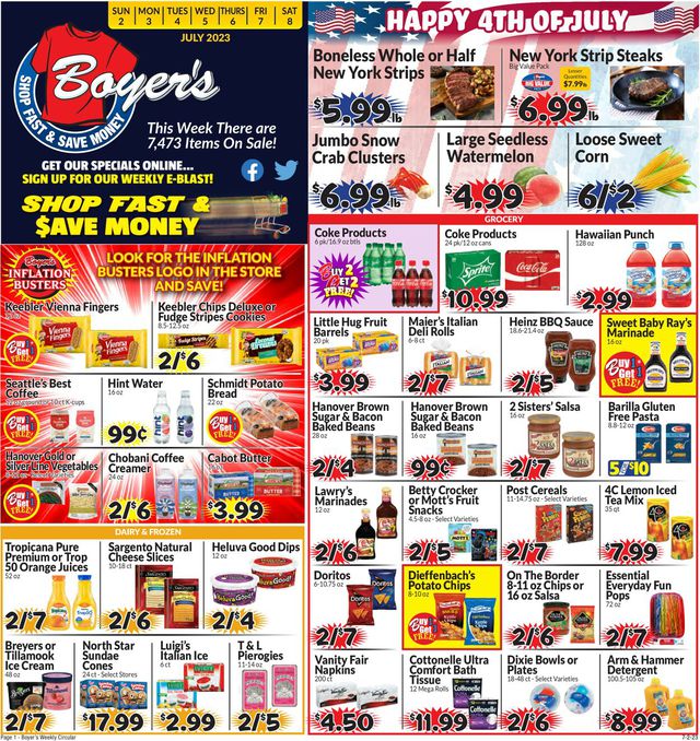Boyer's Food Markets Ad from 07/02/2023