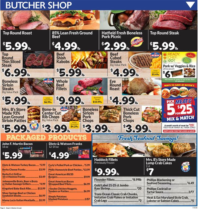 Boyer's Food Markets Ad from 07/02/2023