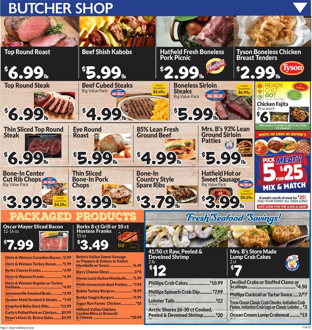 Boyer's Food Markets Ad from 07/16/2023
