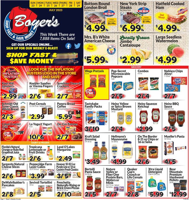 Boyer's Food Markets Ad from 07/23/2023