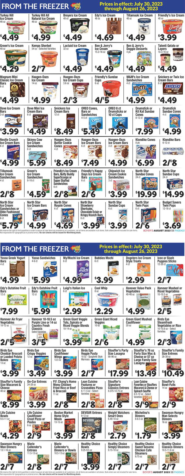 Boyer's Food Markets Ad from 07/30/2023