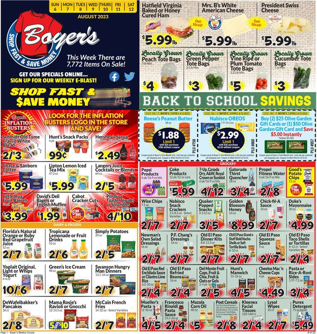 Boyer's Food Markets Ad from 08/06/2023