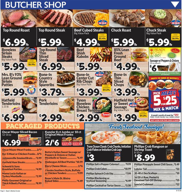 Boyer's Food Markets Ad from 08/13/2023