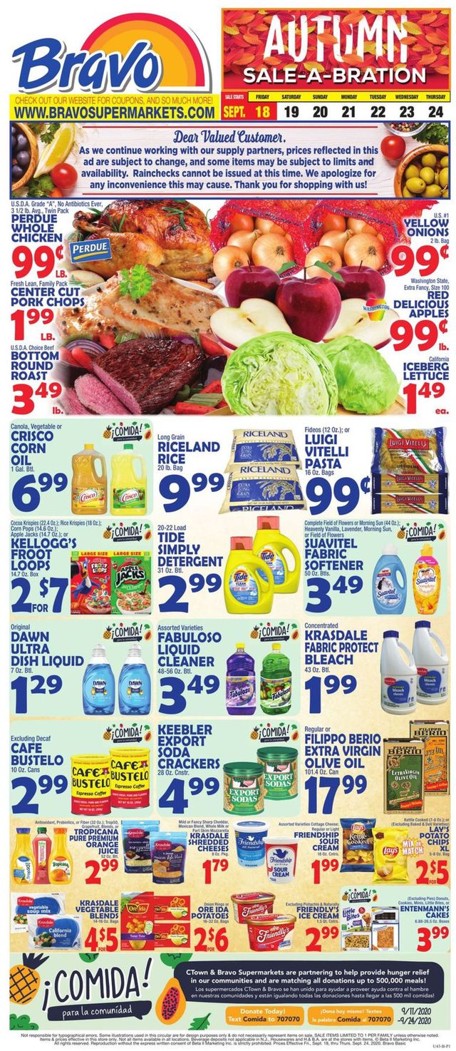 Bravo Supermarkets Ad from 09/18/2020