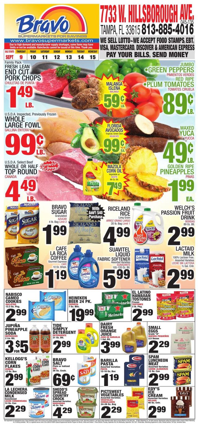 Bravo Supermarkets Ad from 09/09/2021