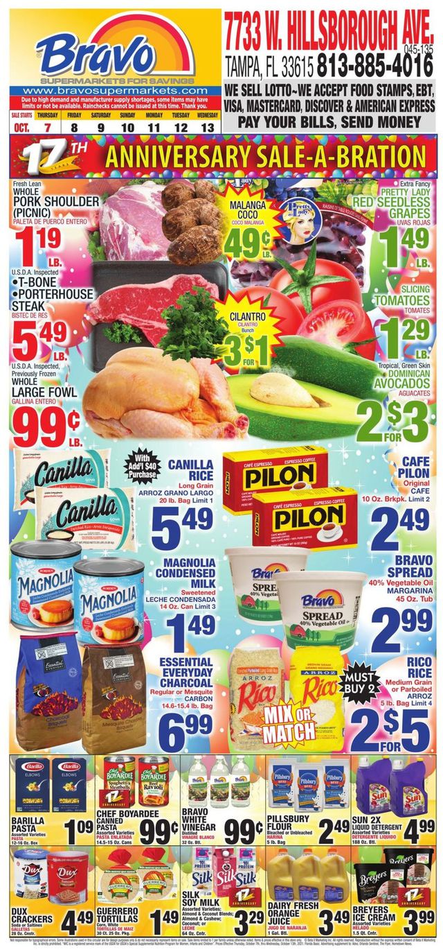 Bravo Supermarkets Ad from 10/07/2021