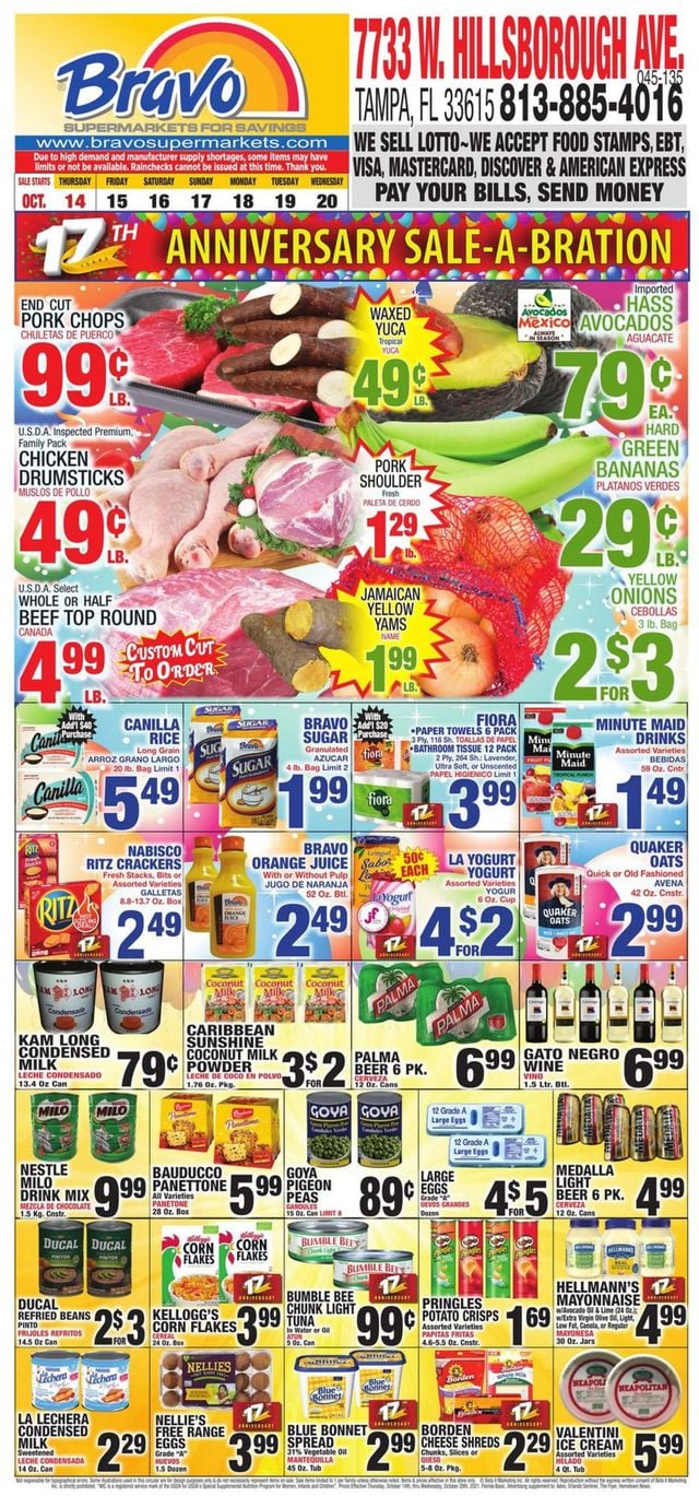 Bravo Supermarkets Ad from 10/14/2021
