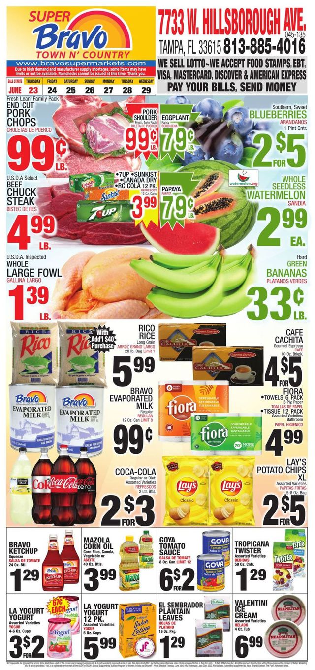 Bravo Supermarkets Ad from 06/23/2022