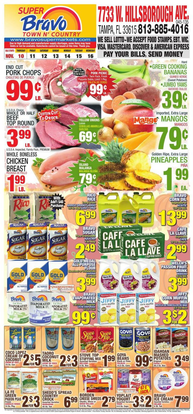 Bravo Supermarkets Ad from 11/10/2022