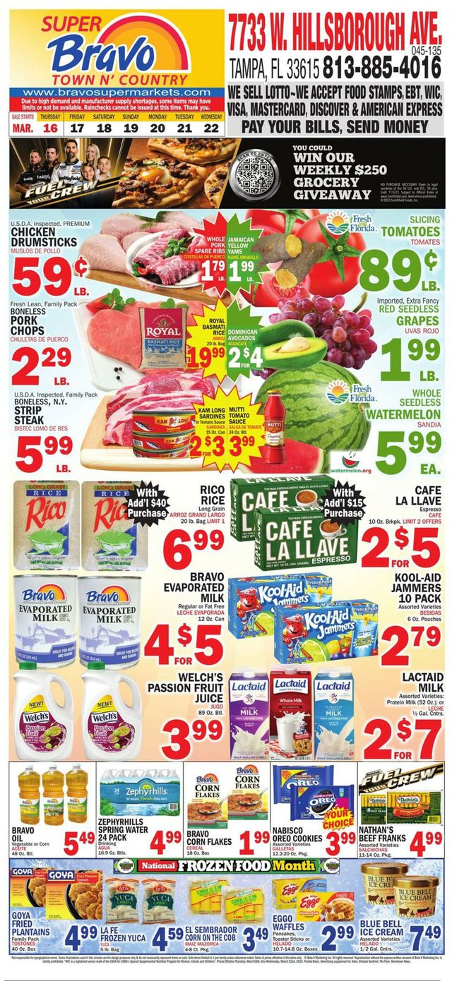 Bravo Supermarkets Ad from 03/16/2023