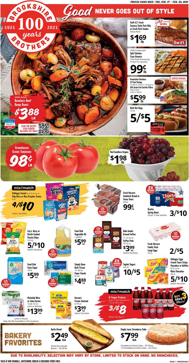 Brookshire Brothers Ad from 02/17/2021