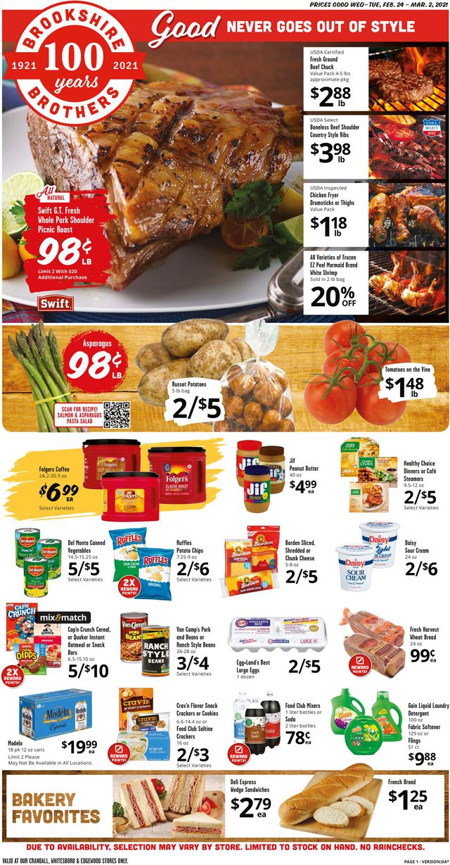 Brookshire Brothers Ad from 02/24/2021