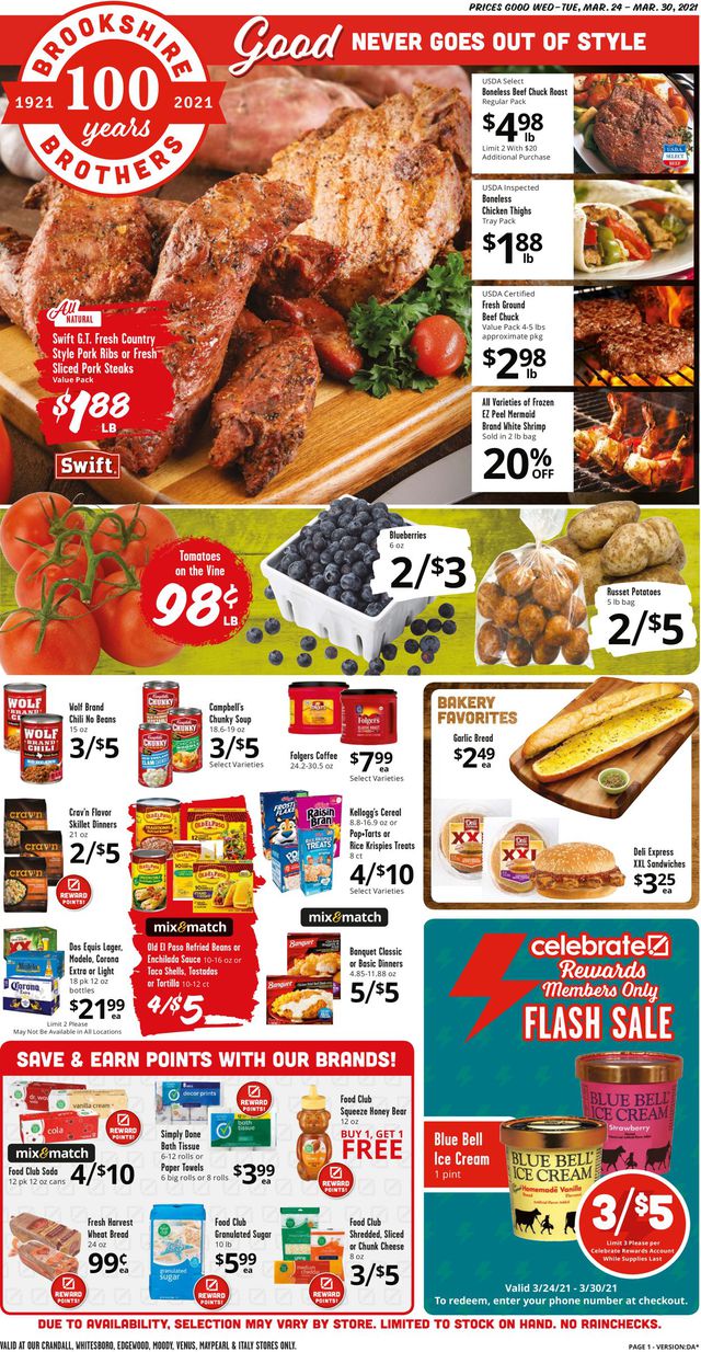 Brookshire Brothers Ad from 03/24/2021