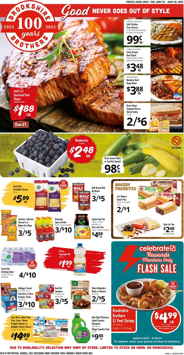 Brookshire Brothers Ad from 05/19/2021