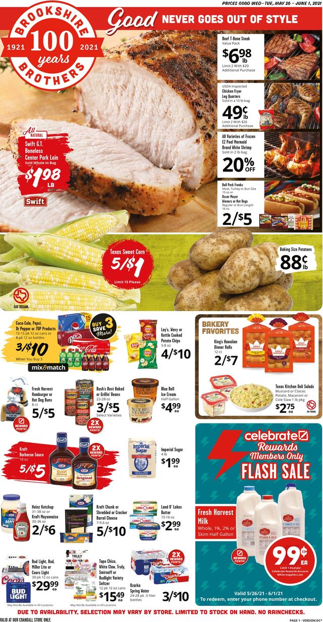 Brookshire Brothers Ad from 05/26/2021