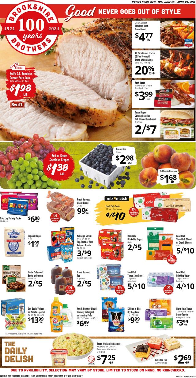 Brookshire Brothers Ad from 06/23/2021