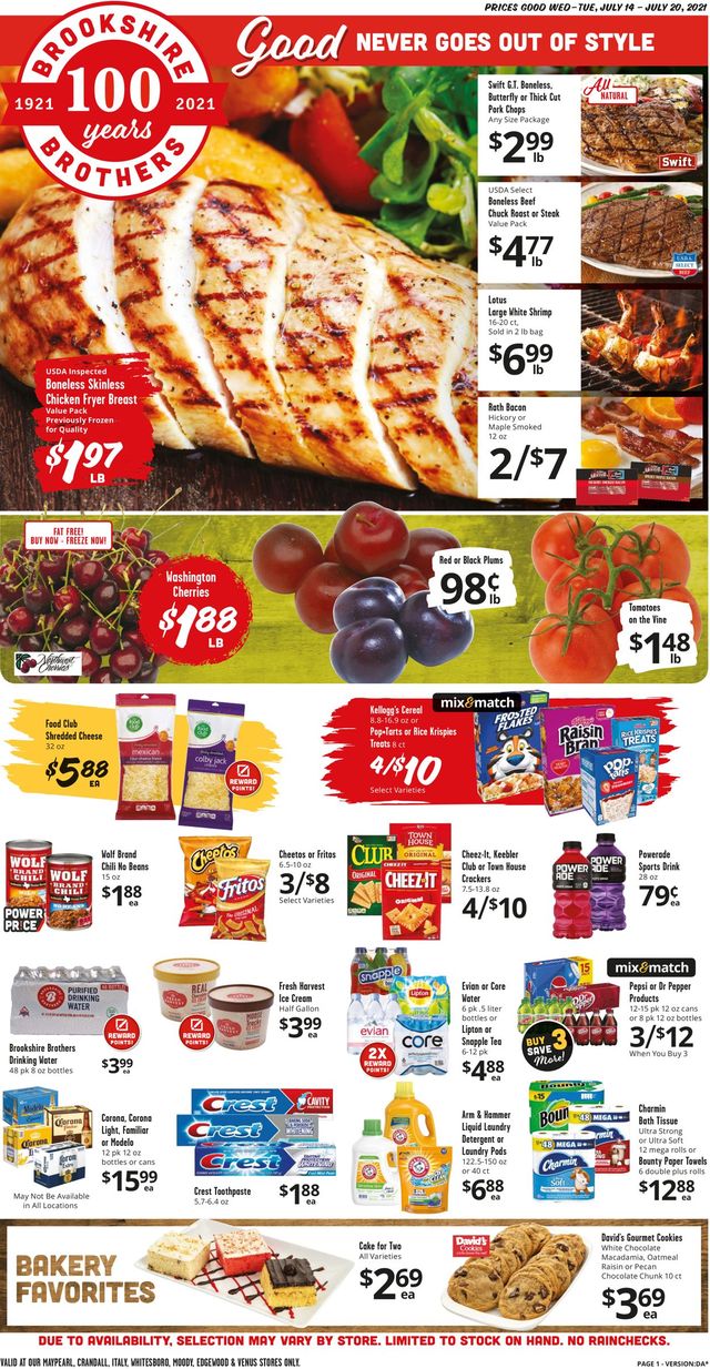 Brookshire Brothers Ad from 07/14/2021