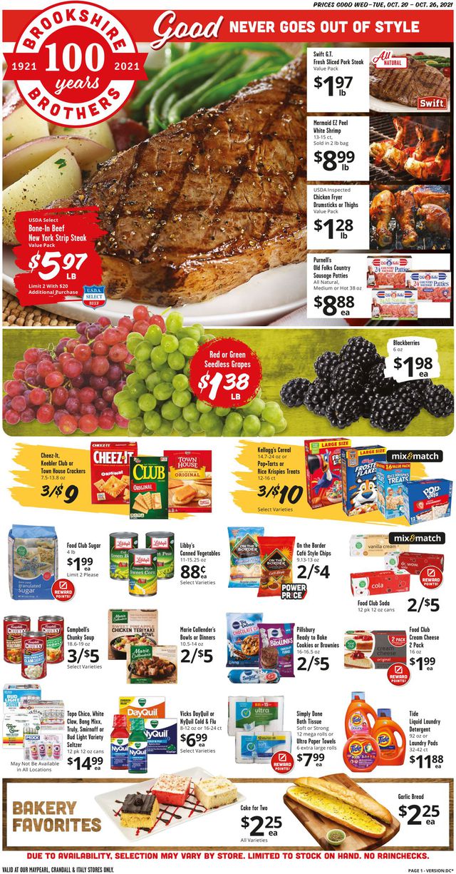 Brookshire Brothers Ad from 10/20/2021