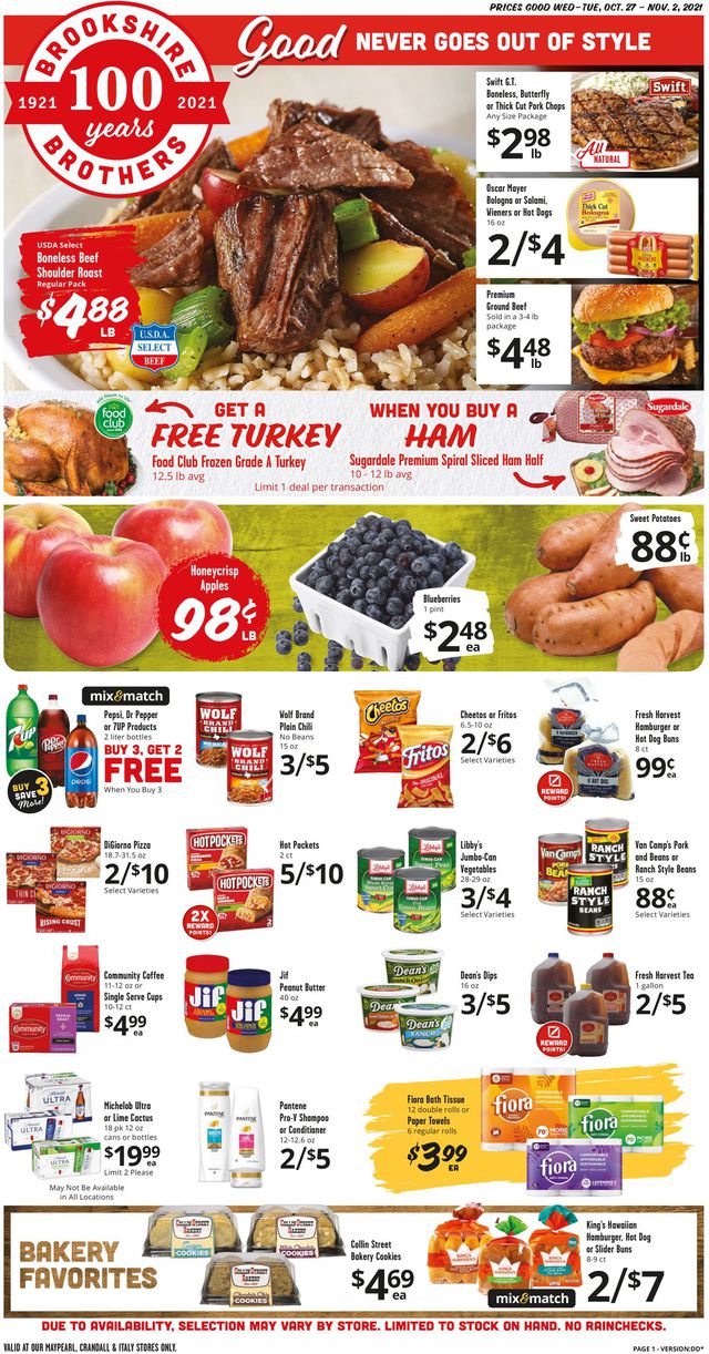 Brookshire Brothers Ad from 10/27/2021