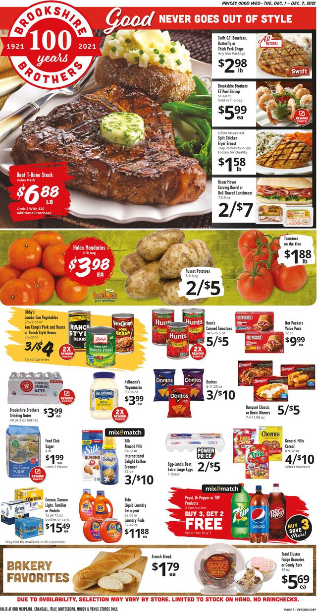 Brookshire Brothers Ad from 12/01/2021