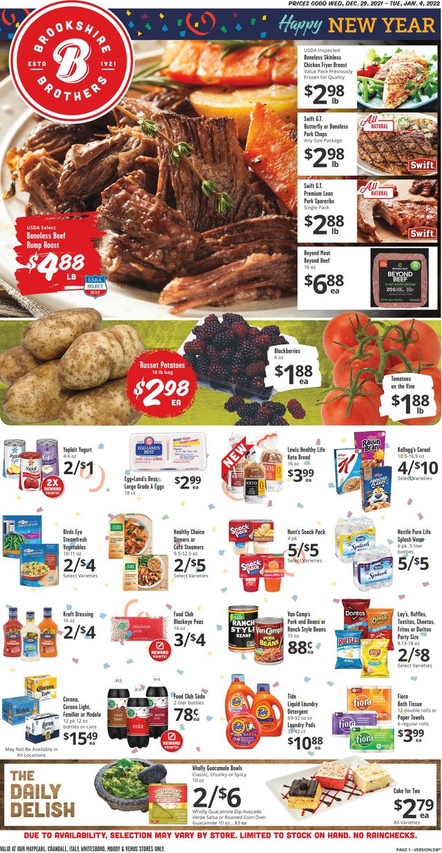 Brookshire Brothers Ad from 12/29/2021