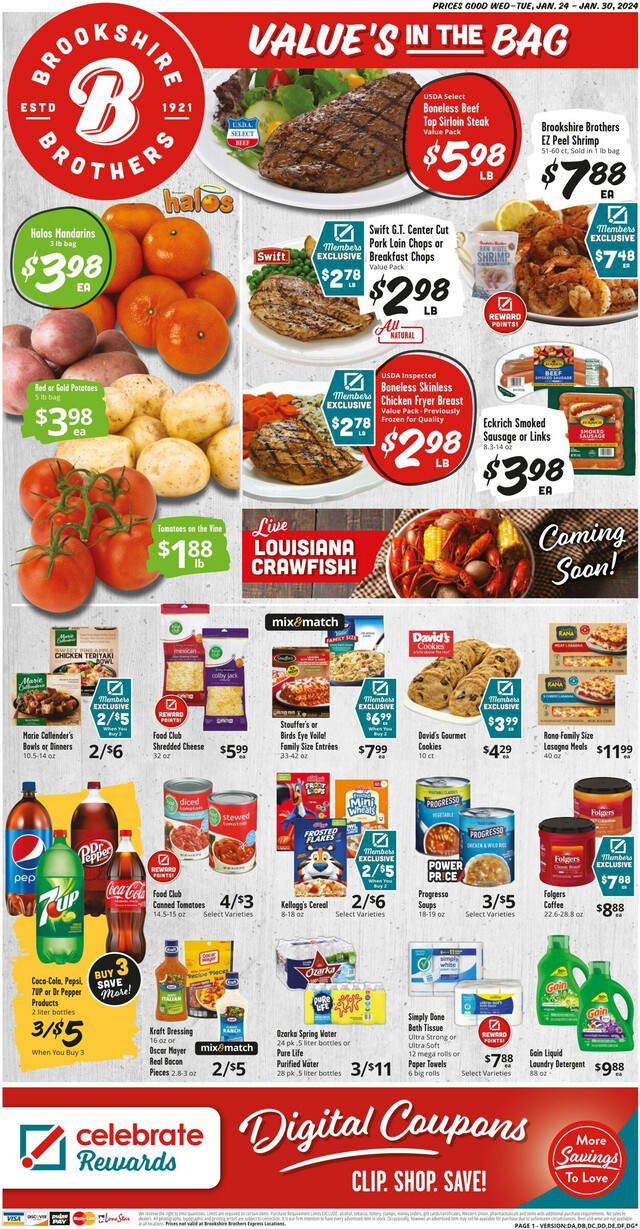 Brookshire Brothers Ad from 01/23/2024