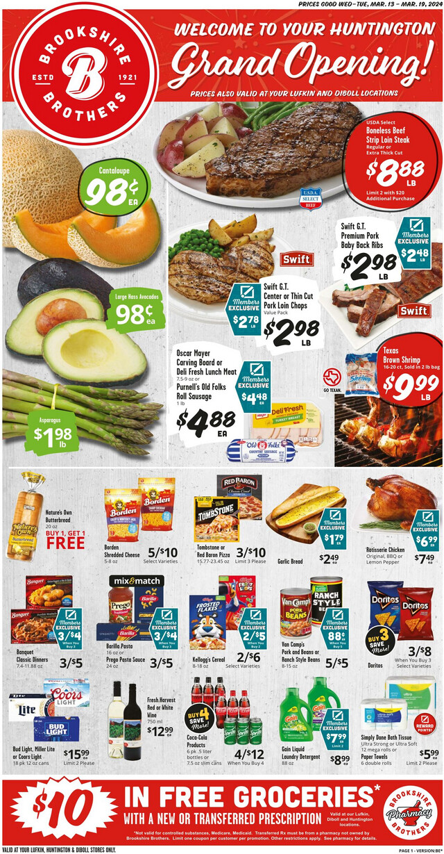 Brookshire Brothers Ad from 03/12/2024