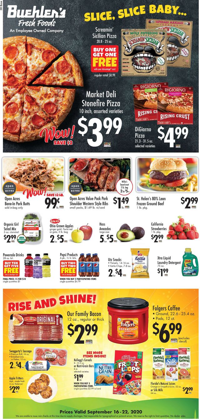 Buehler's Fresh Foods Ad from 09/16/2020