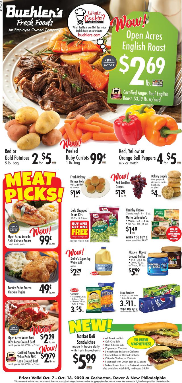 Buehler's Fresh Foods Ad from 10/07/2020